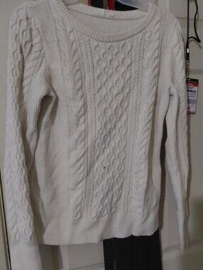 Vintage GAP Cream Cable Fisherman Crewneck Sweater From The 90s